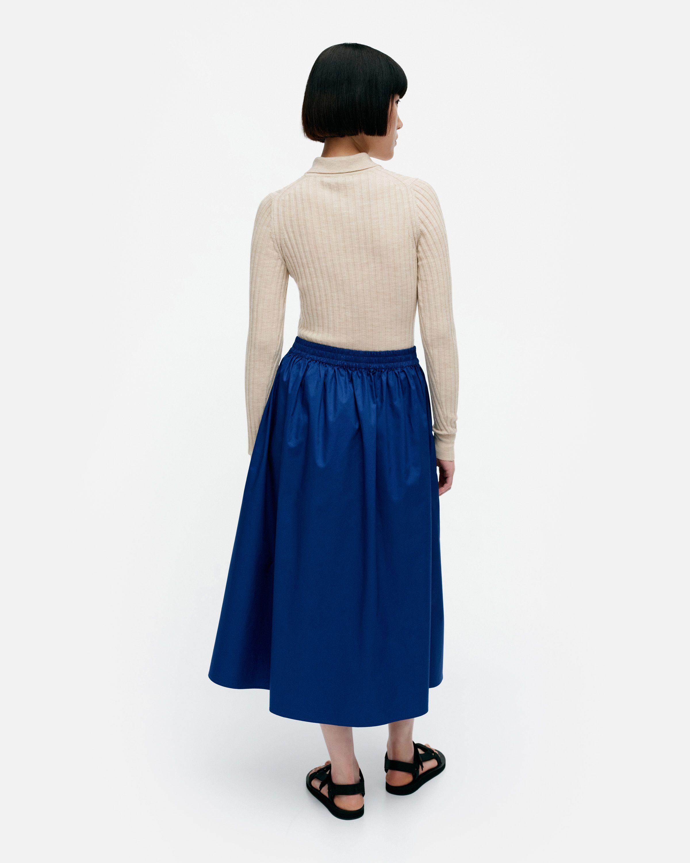 Garrel Solid Cotton poplin skirt