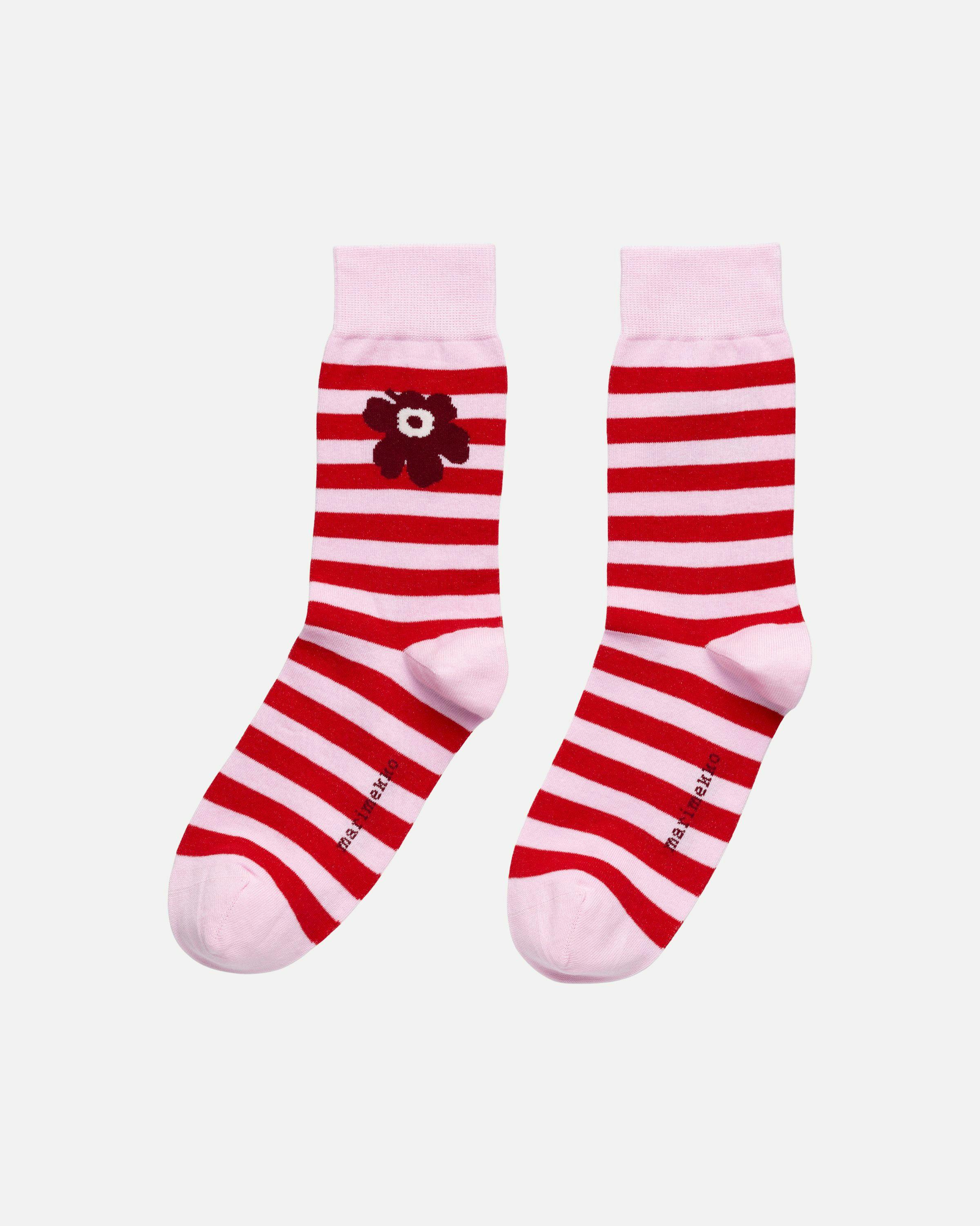 Kasvaa Tasaraita Unikko Kioski ankle socks