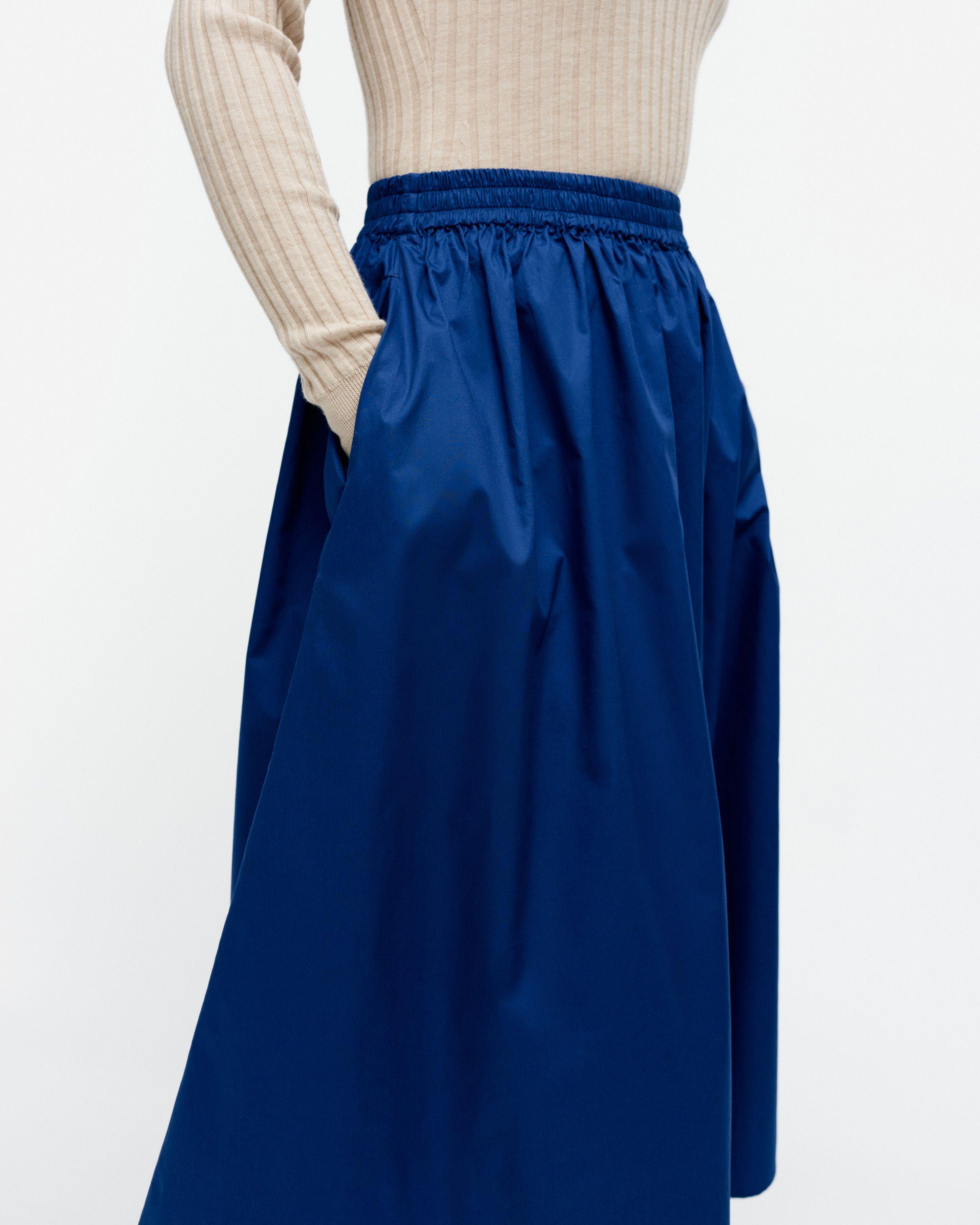 Garrel Solid Cotton poplin skirt