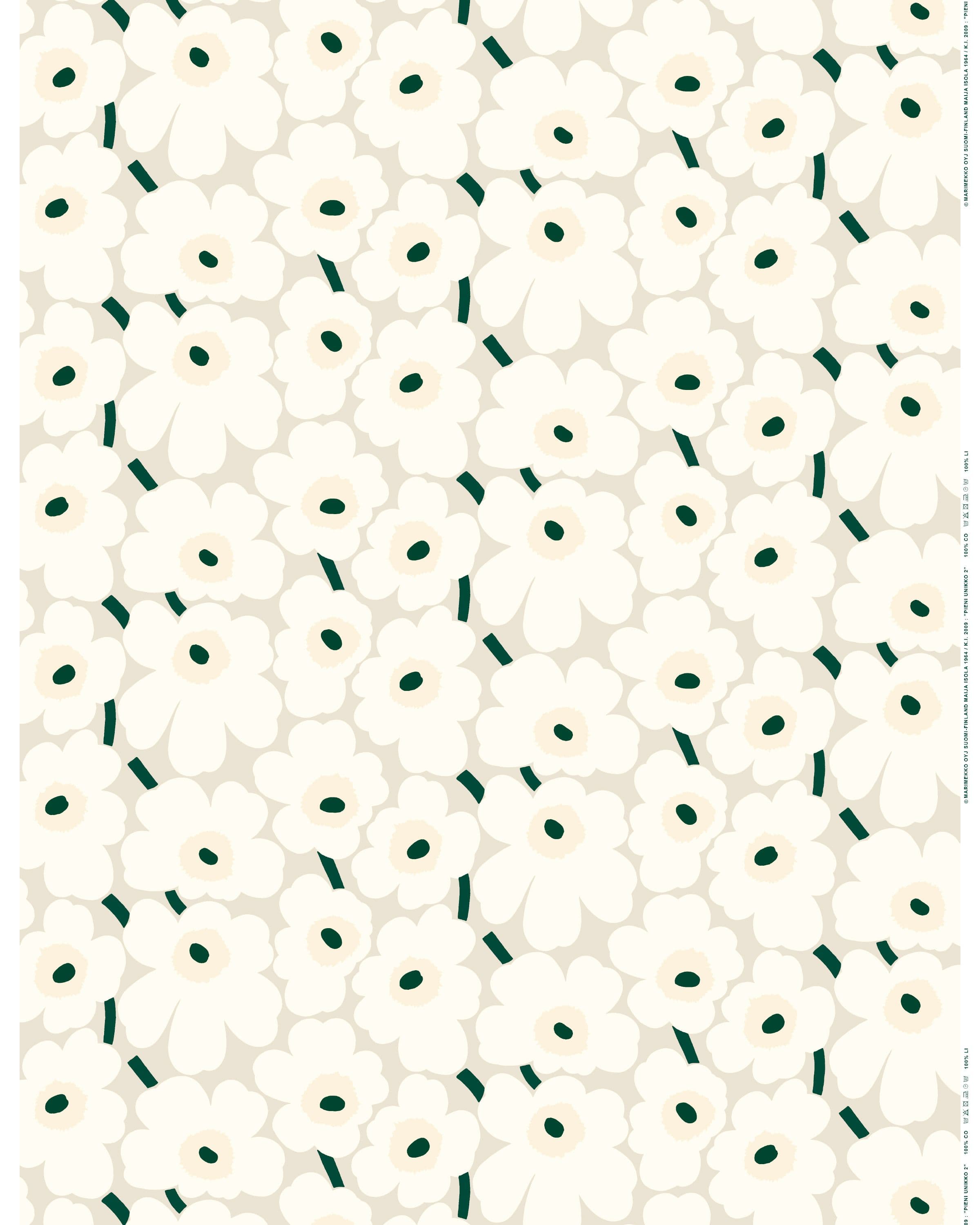 Pieni Unikko Acrylic coated cotton fabric